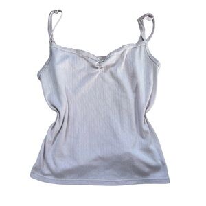 baby pink pointelle bow cami